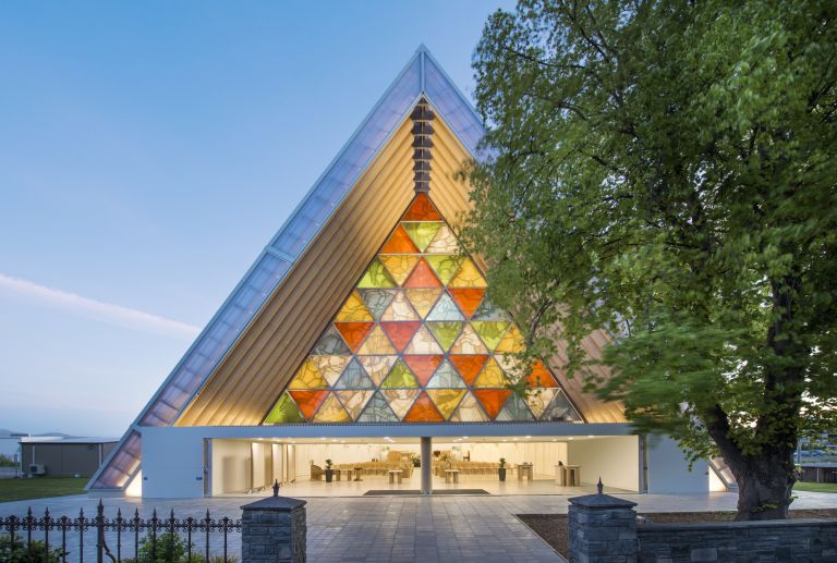 Shigeru Ban, Cardboard Cathedral, Nouvelle Zélande, Christchurch, 2013