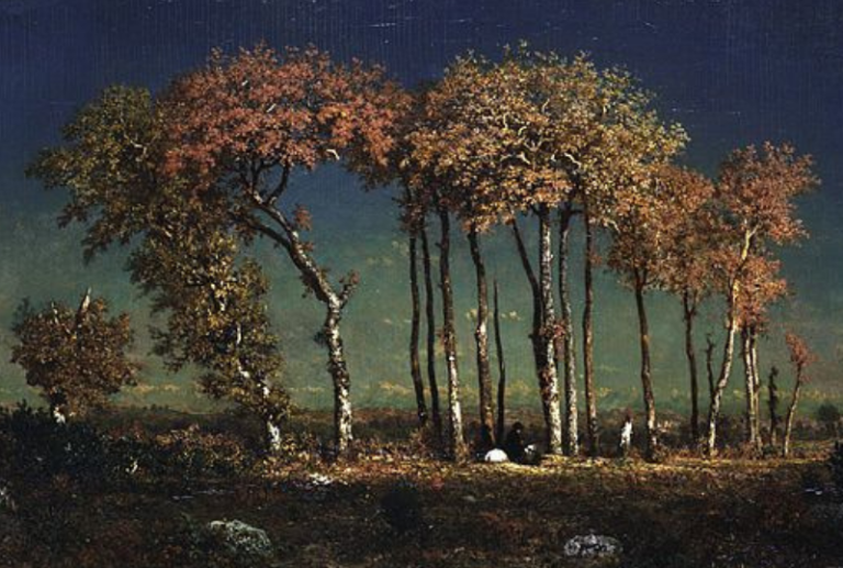 Théodore Rousseau, Sous les hêtres, le soir (dit aussi Le Curé), 1842-1843