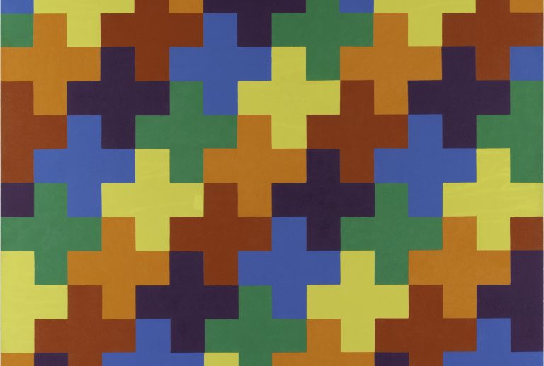 François Morellet, Violet, bleu, vert, jaune, orange, rouge, 1953