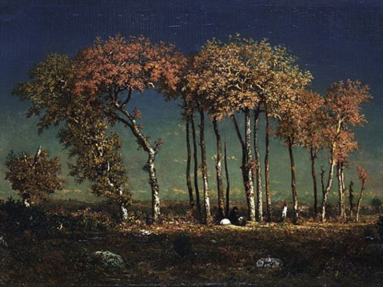 Théodore Rousseau, Sous les hêtres, le soir (dit aussi Le Curé), 1842-1843