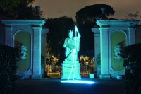 François Morellet, Lamentable, ø 8m20 bleu, 2006, Villa Médicis, Rome, 2017