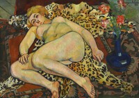 Suzanne Valadon, Catherine nue allongée sur une peau de panthère, 1923