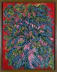 Séraphine de Senlis (Séraphine Louis, dite), Grappes et feuilles roses, vers 1929