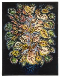 Séraphine de Senlis (Séraphine Louis, dite), Feuilles claires sur fond bleu, vers 1930
