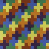 François Morellet, Violet, bleu, vert, jaune, orange, rouge, 1953