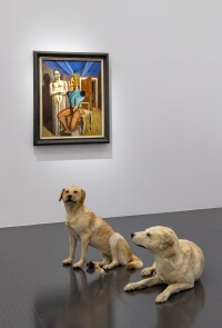 Maurizio Cattelan, Untitled, 2007 et Giorgio de Chirico, Il Ritornante [Le Revenant], hiver 1917–1918