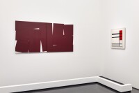 Vera MOLNÁR, 2 carrés en 3 morceaux, 2005 et Jean GORIN, Composition no 3, 1930