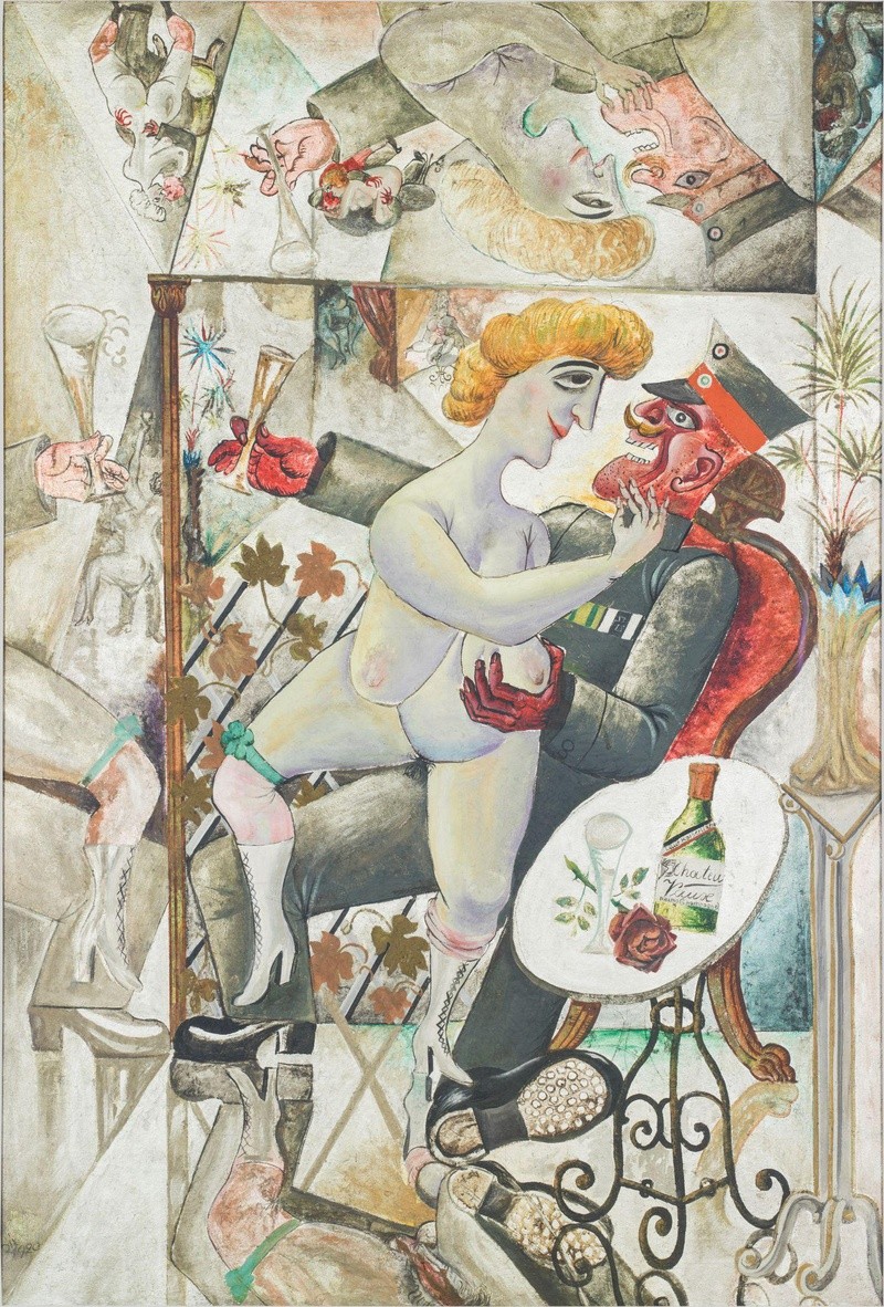 Otto Dix, Erinnerungen an die Spiegelsäle von Brüssel [Souvenirs de la galerie des glaces à Bruxelles], 1920